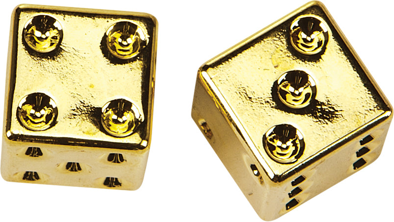 Valve Stem Caps Gold Dice - 820-2500G - HardDrive