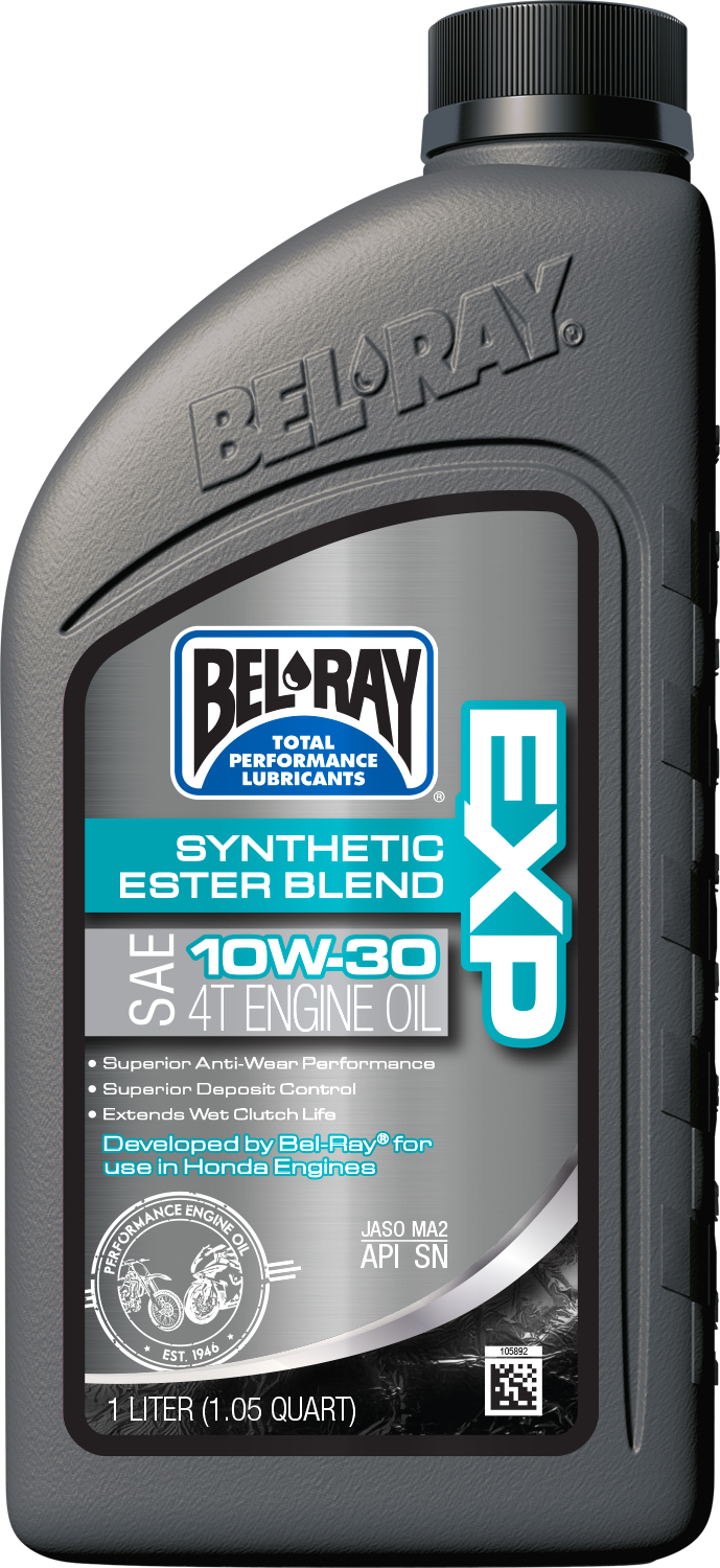 Exp Syn Ester Blend Engine Oil 4t 10w30 1l - 840-1600 - Bel-Ray