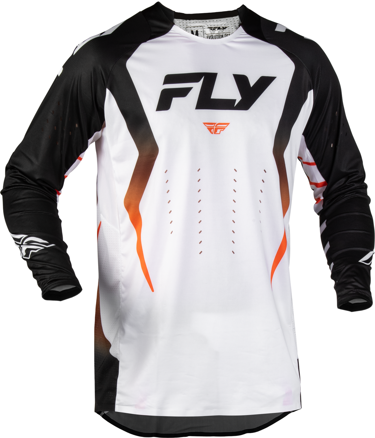 Evolution  Dst Bolt Jersey White/Black/Orange Lg - 380-122L - Fly Racing