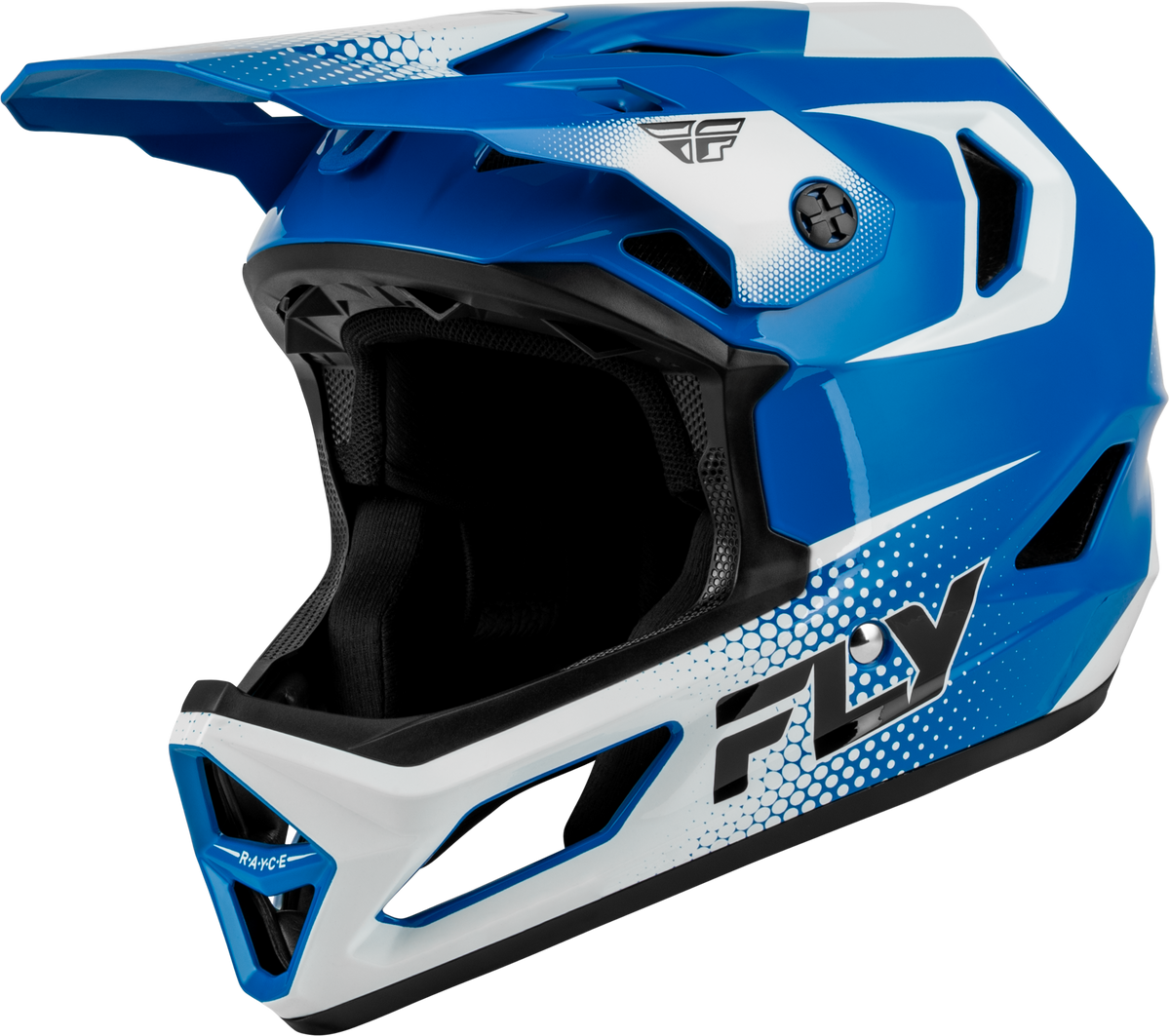 Rayce Sonar Bicycle Helmet Blue/White/Black Lg - 73-3652L - Fly Racing