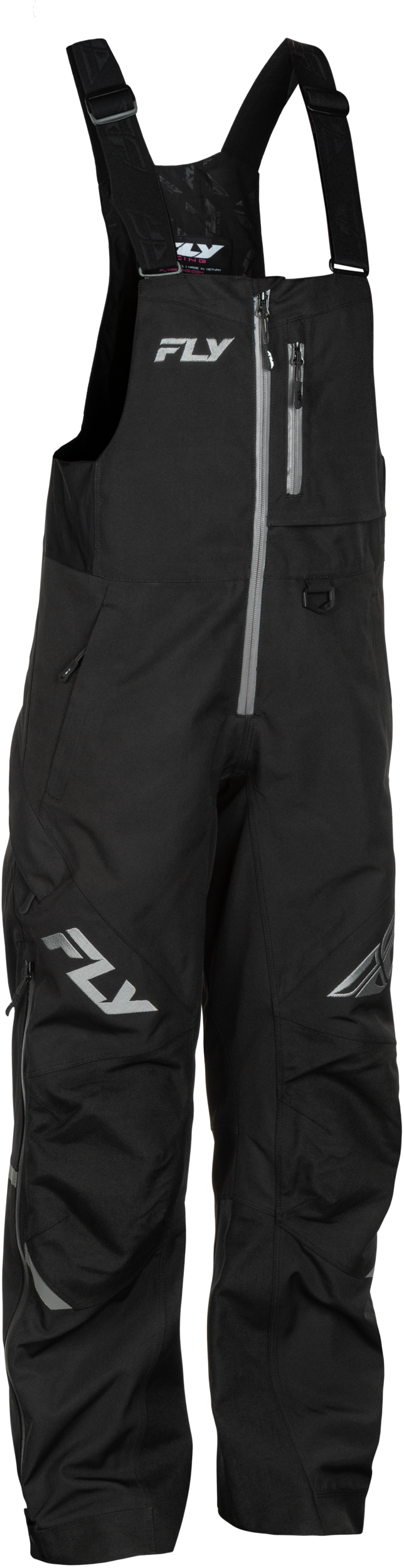 Women'S Carbon Bibs Black/Grey 3x - 470-52133X - Fly Racing