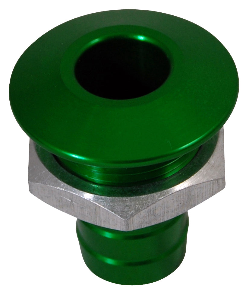 Billet Thru-Hull Water Fitting Bilge Pump Outlet Green - 18-2073G - Blowsion