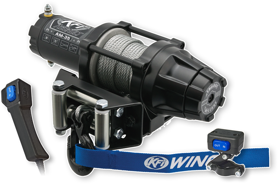 3500lb Steel Cable Assualt Series Winch - 10-0219 - KFI Products