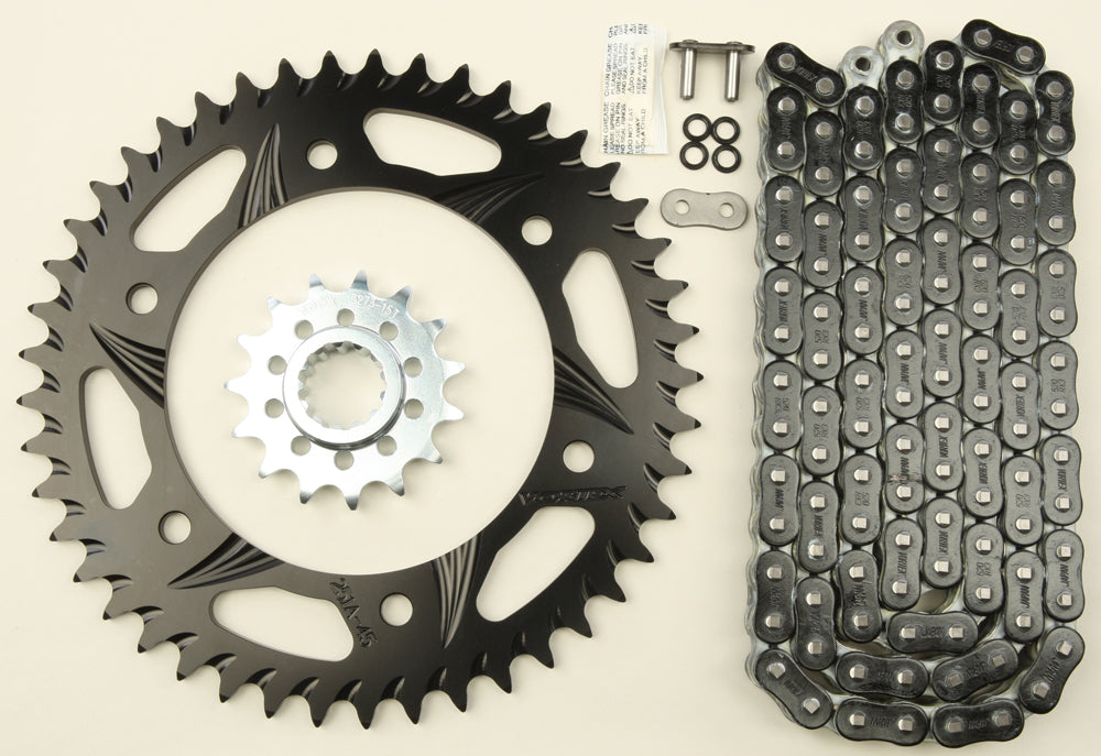 Sprocket/Chain Kit Stl/Stl 16/47t Sil Rx3 520-116l Blk - 3-CK6310 - VORTEX