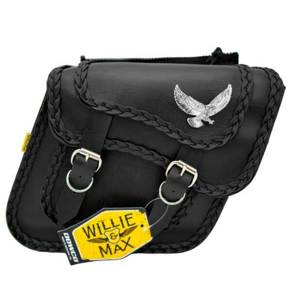 Saddlebag Compact Slant Black Magic 12"X9.5"X2.5" - 63-00221 - Willie & Max