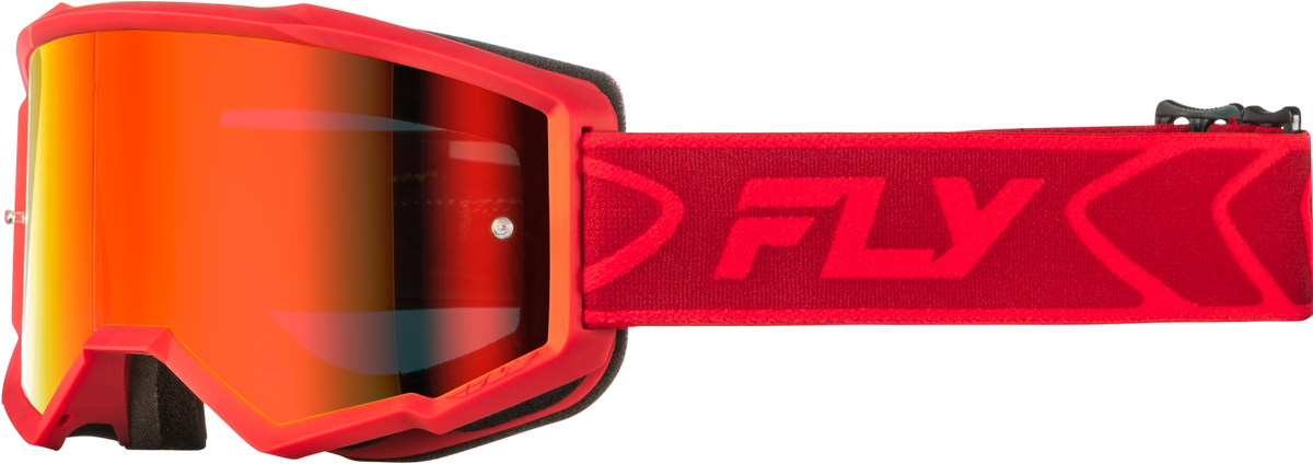 Zone Goggle Red/Crimson W/ Red Mirror/Smoke Lens - 37-51536 - Fly Racing