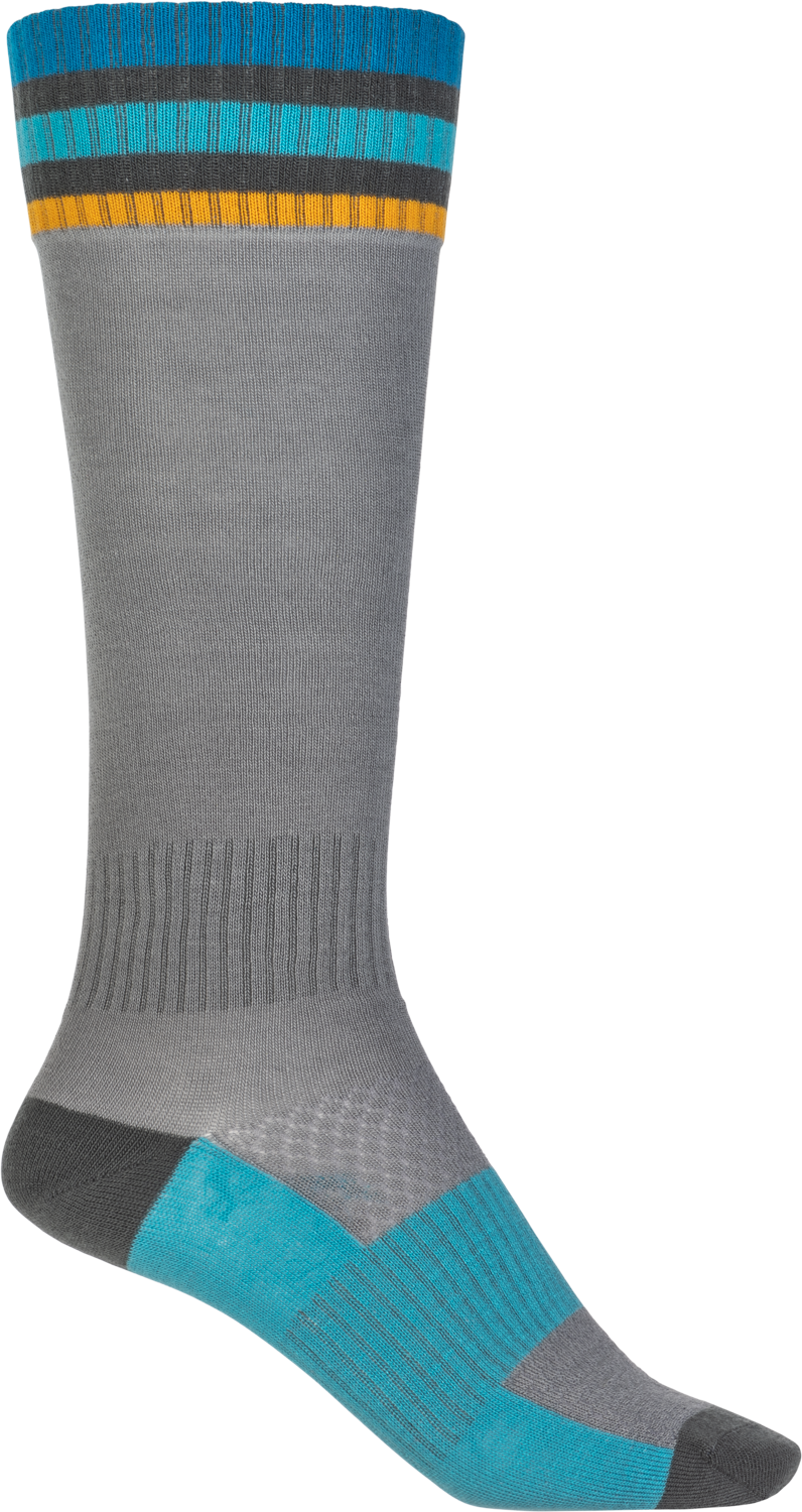 Mx Socks Thin Grey Sm/Md - 350-0541S - Fly Racing