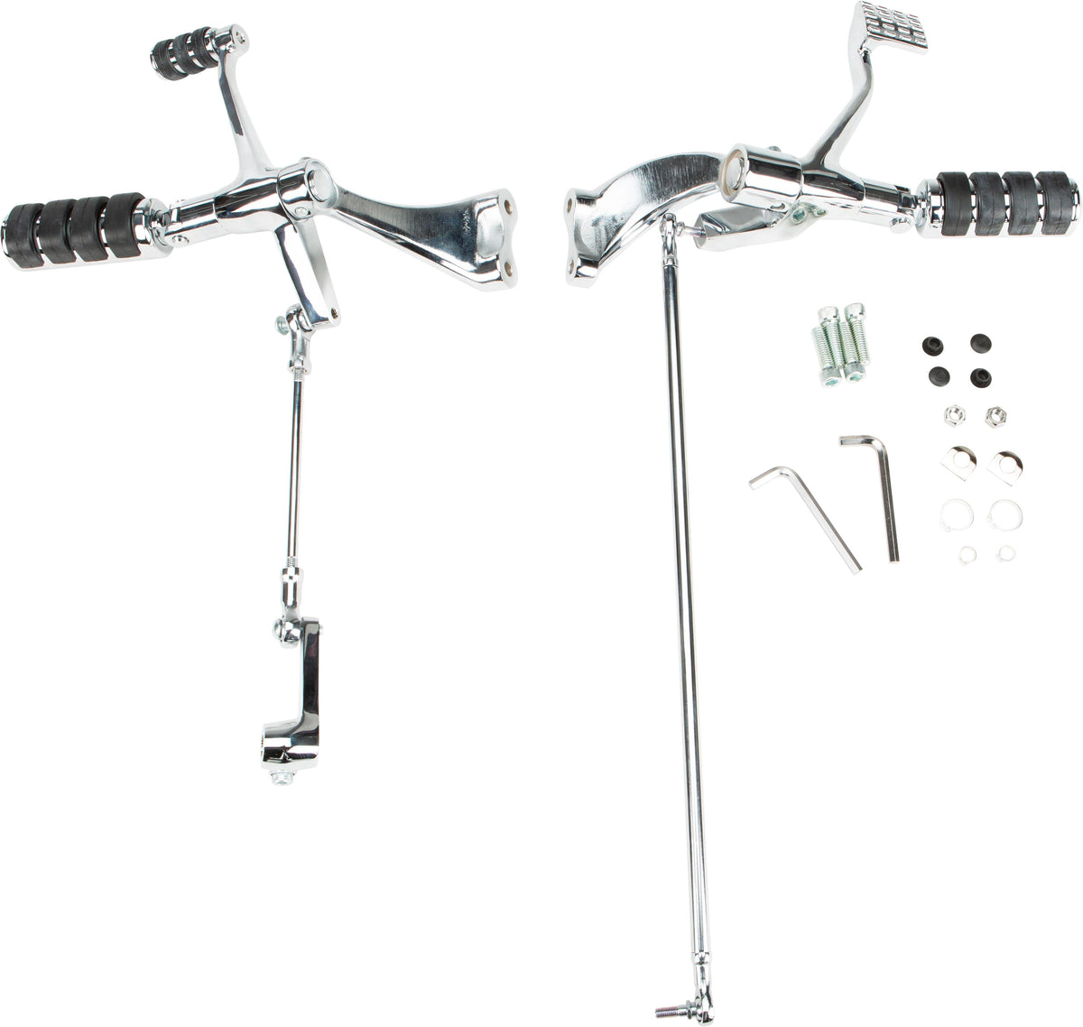 Forward Control Kit Xl 04-13 Chr W/Rubber Band Pegs - 820-0530C - HardDrive