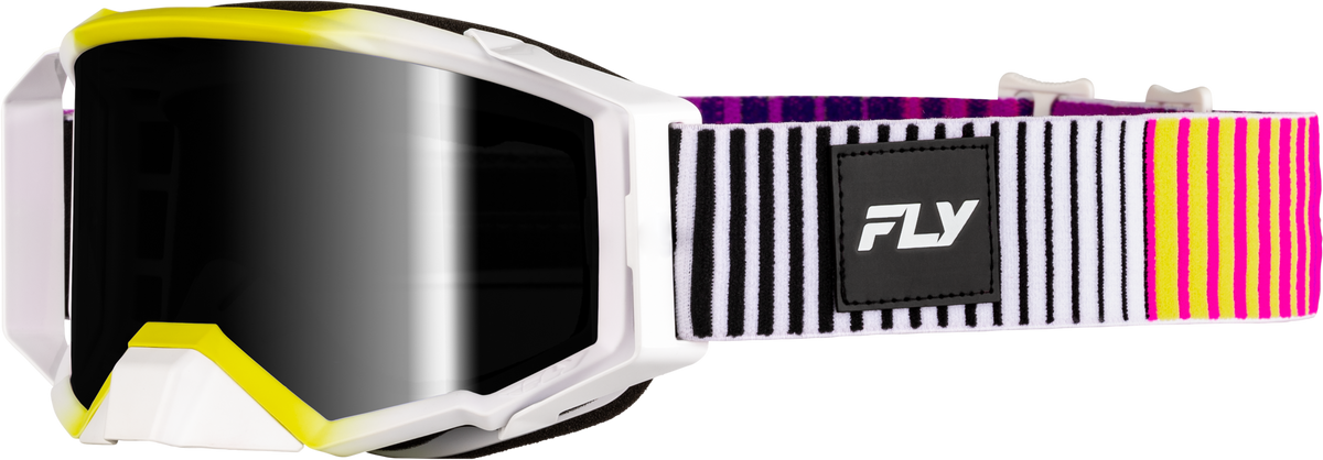 Zone  Elite  Goggle  Pnk/Yel/P W/Dark Smoke Hydrophoc Lens - 37-5519 - Fly Racing