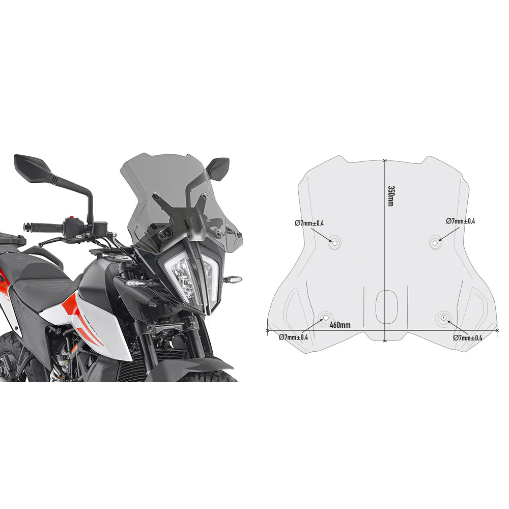 Windshield Specific Smoke Ktm - 270-6683 - GIVI