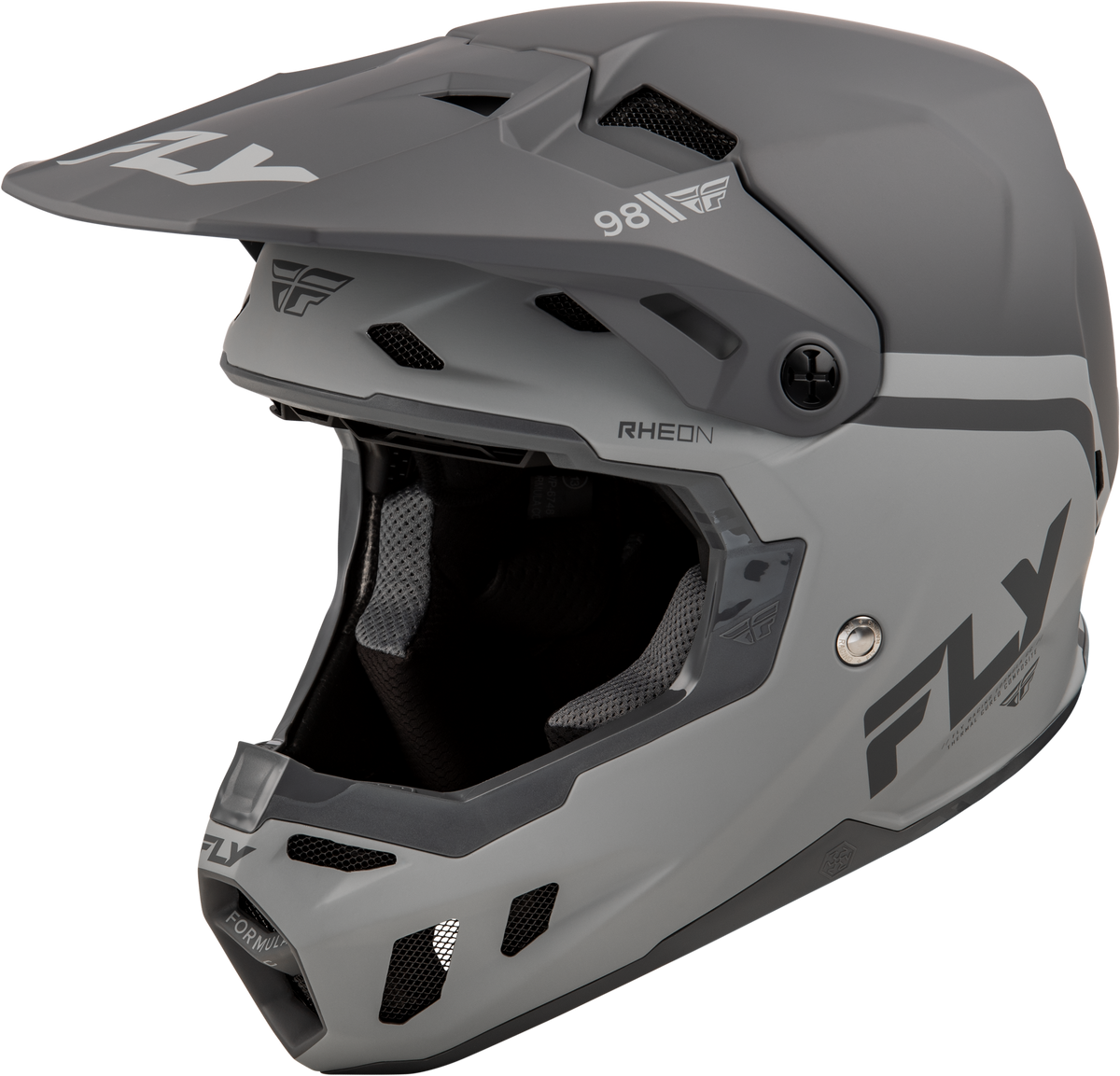 Formula Cc Objective Helmet Matte Black/Grey 2x - 73-43462X - Fly Racing