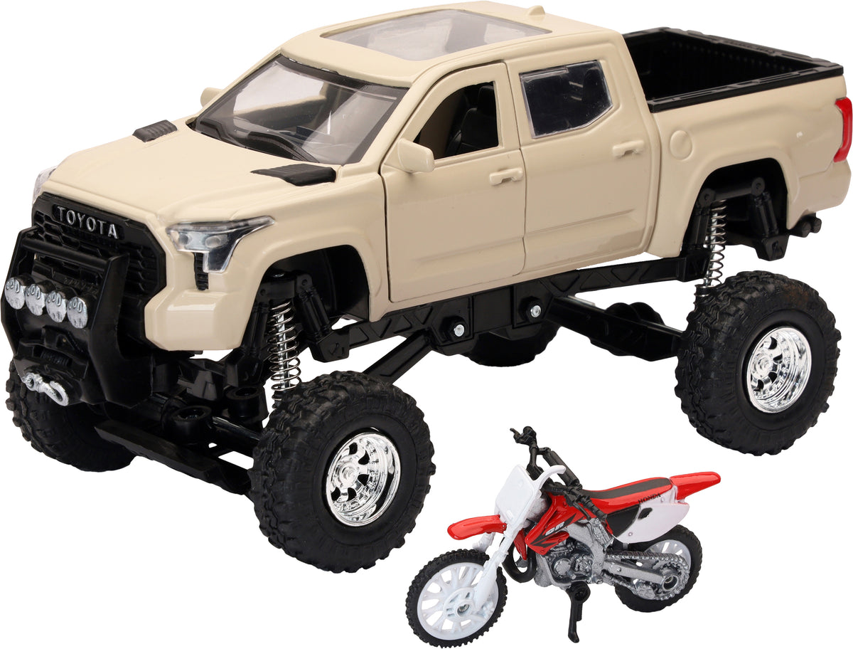 Replica 4x4 Truck/Dirt Bike Mud Tundra Honda - 959-0199 - New Ray Toys