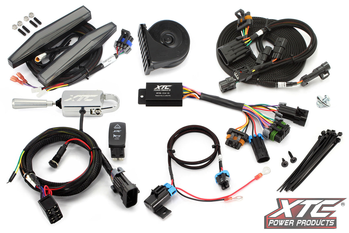 Auto Turn Signal Kit W/ Billet Lever And Front Drl Lights Kaw - 630-1394 - XTC POWER PRODUCTS
