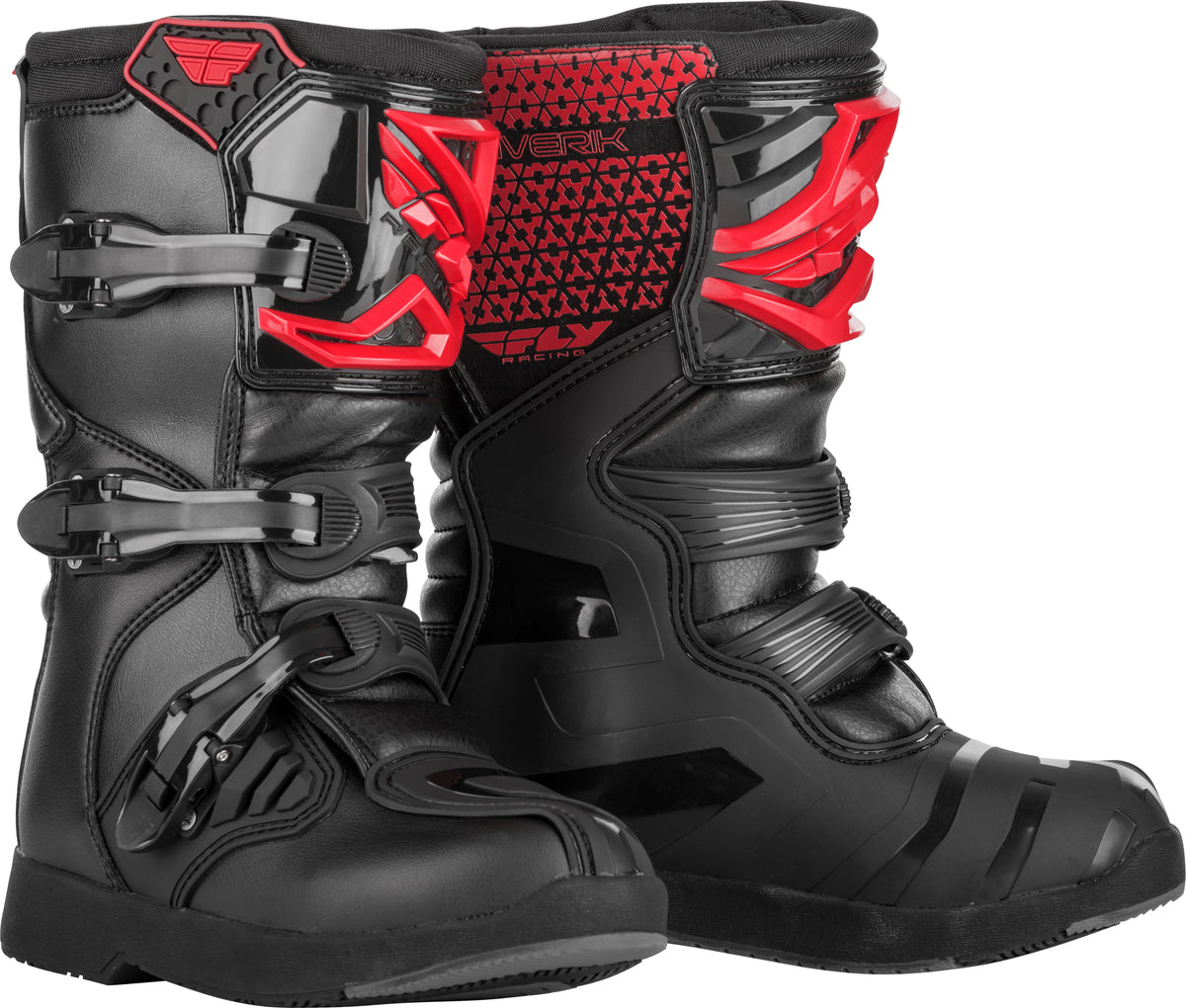 Youth Maverik Boots Red/Black Sz 06 - 364-67306 - Fly Racing