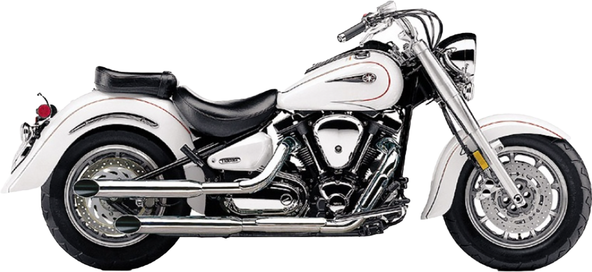 Blvd Slashcut Slip On Chrome Yam V-Star 1100 - 82-97016 - Cobra