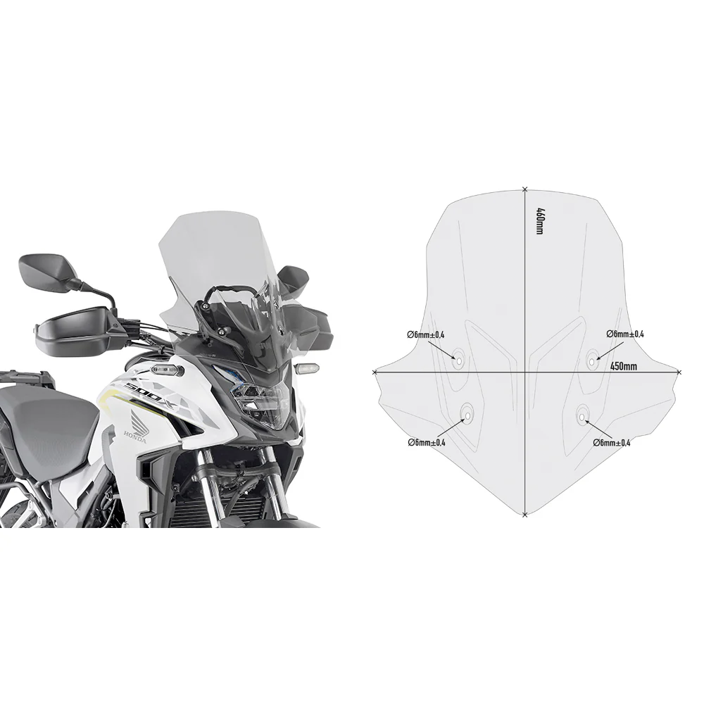 Windshield Specific Smoke Hon - 270-6649 - GIVI
