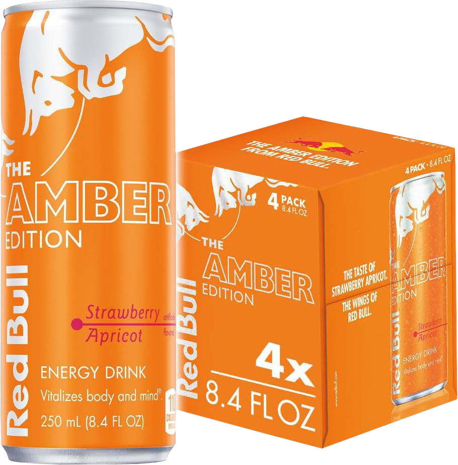 Rb Amber 8.4oz Strawberry Apricot - 100-0006 - Red Bull