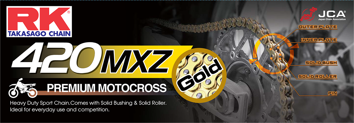 Gb420mxz Drive Chain Gold 420 X 116 - 691-10004G - Excel Wheel components