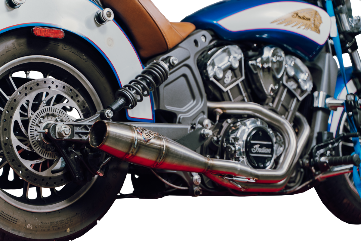 Indian Scout Mid Length Cannon Brushed Ss - 930-01367 - Sawicki Speed Shop