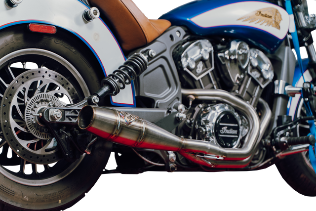 Indian Scout Mid Length Cannon Brushed Ss - 930-01367 - Sawicki Speed Shop