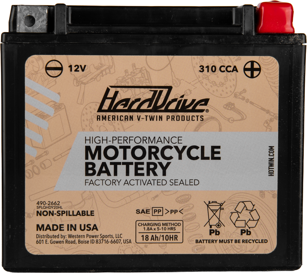 High Perform Battery Ytx20hl Cca 310 - 490-2662 - HardDrive