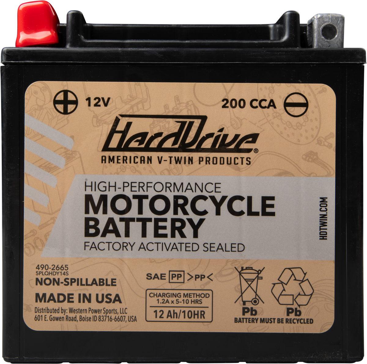 High Perform Battery Ytx-14 Cca 200 - 490-2665 - HardDrive