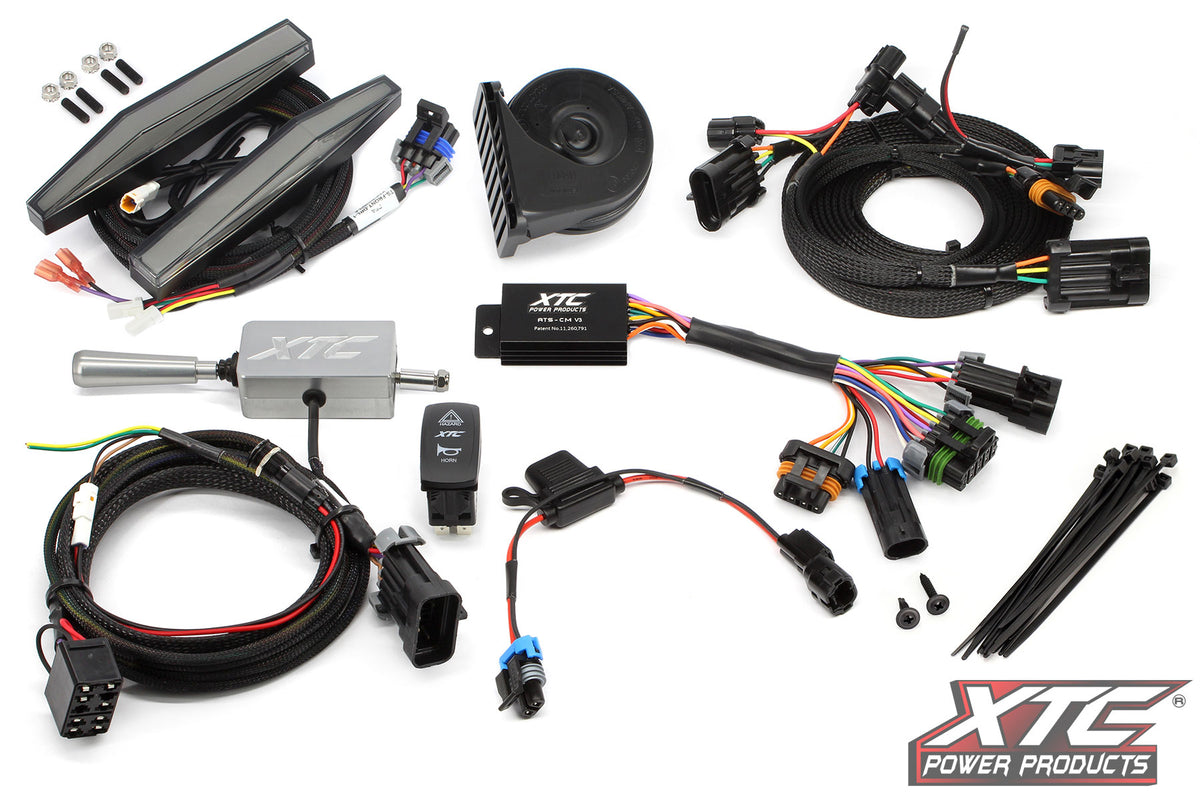 Auto Turn Signal Kit W/ Billet Lever And Front Drl Lights Hon - 630-1391 - XTC POWER PRODUCTS