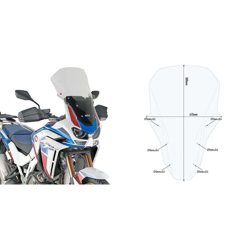 Windshield Specific Clear Hon - 270-6658 - GIVI