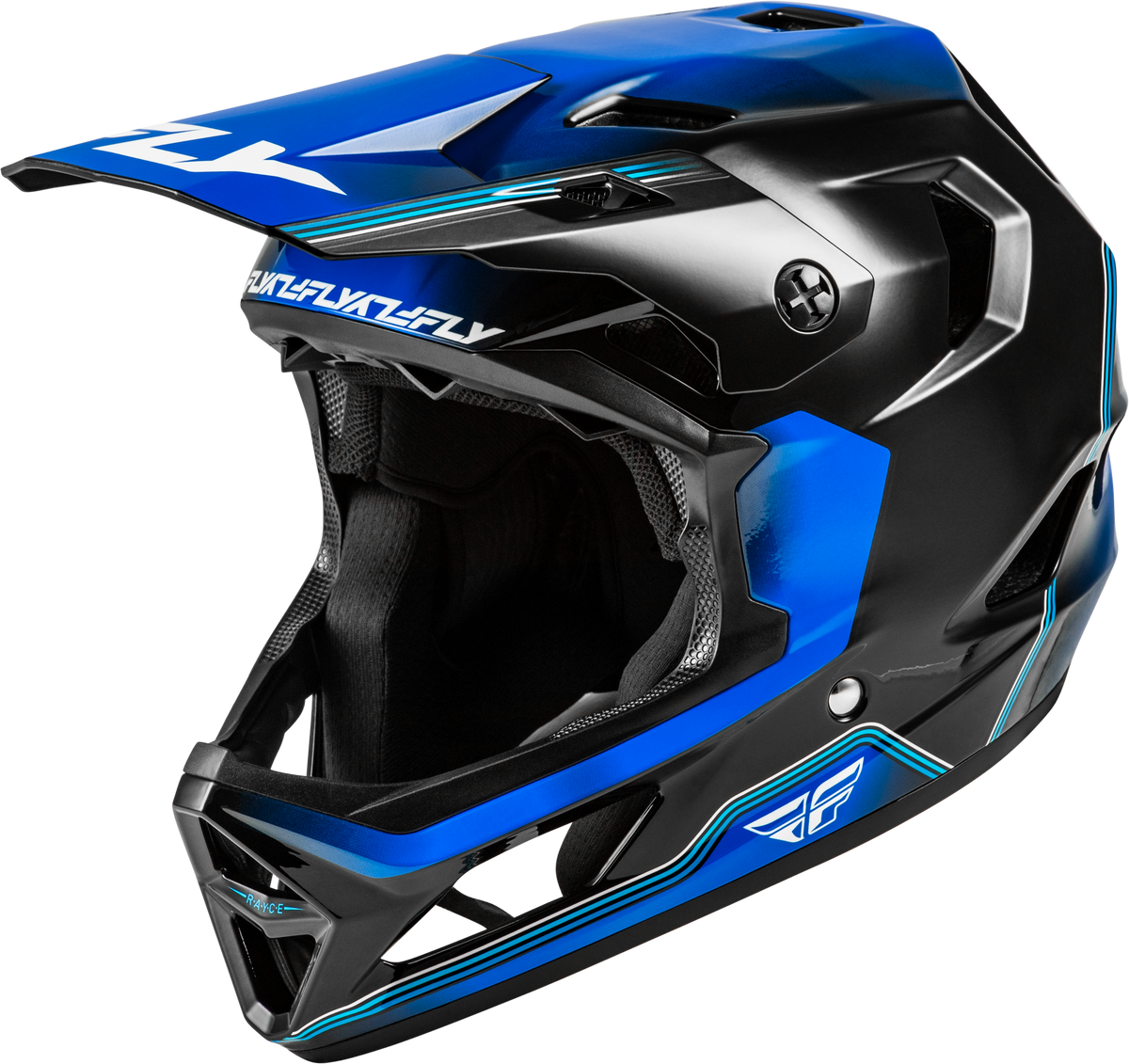 Rayce Repeat Bicycle Helmet Black/Blue Xl - 73-3621X - Fly Racing
