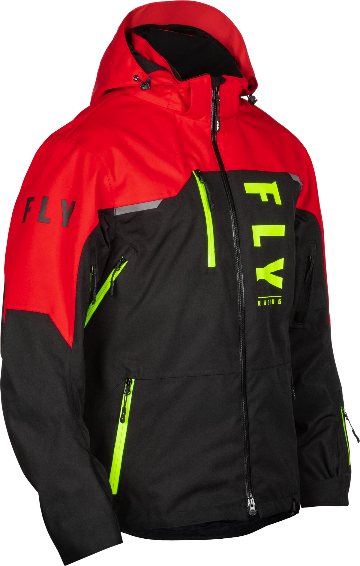 Carbon Jacket Black/Red Lg - 470-5209L - Fly Racing