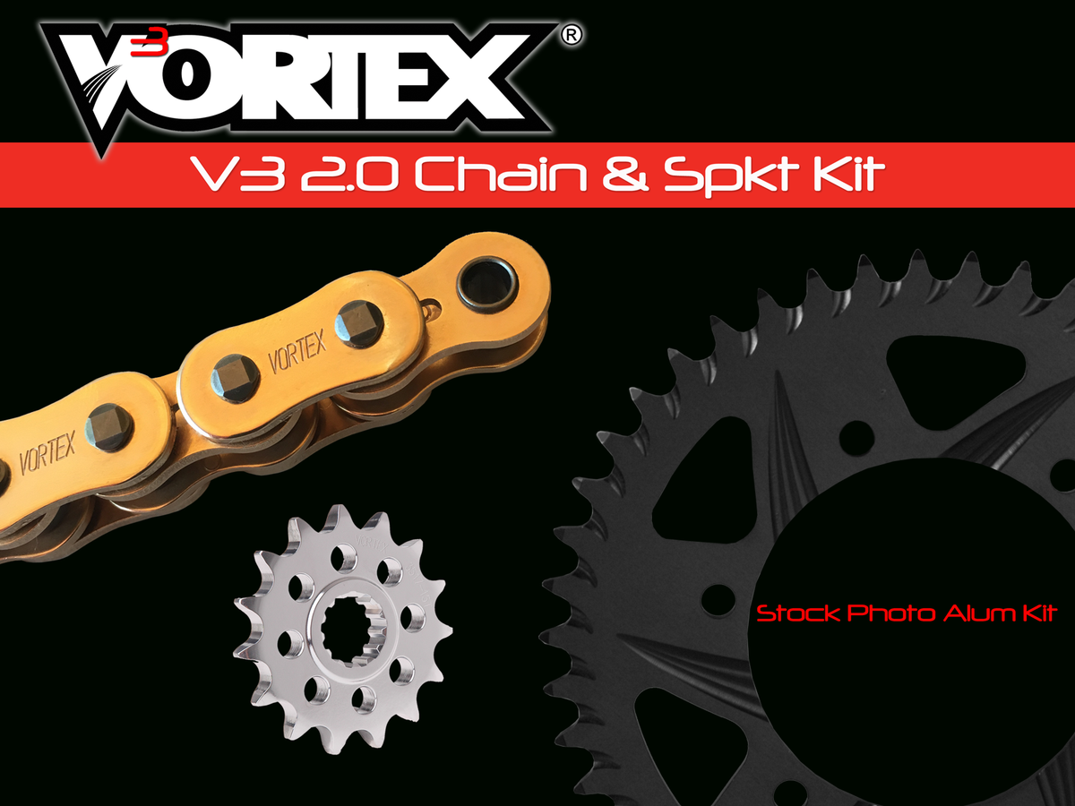Sprocket/Chain Kit Stl/Alu 14/42t Blk Sx3 520-106l Gld - 3-CKG6464 - VORTEX
