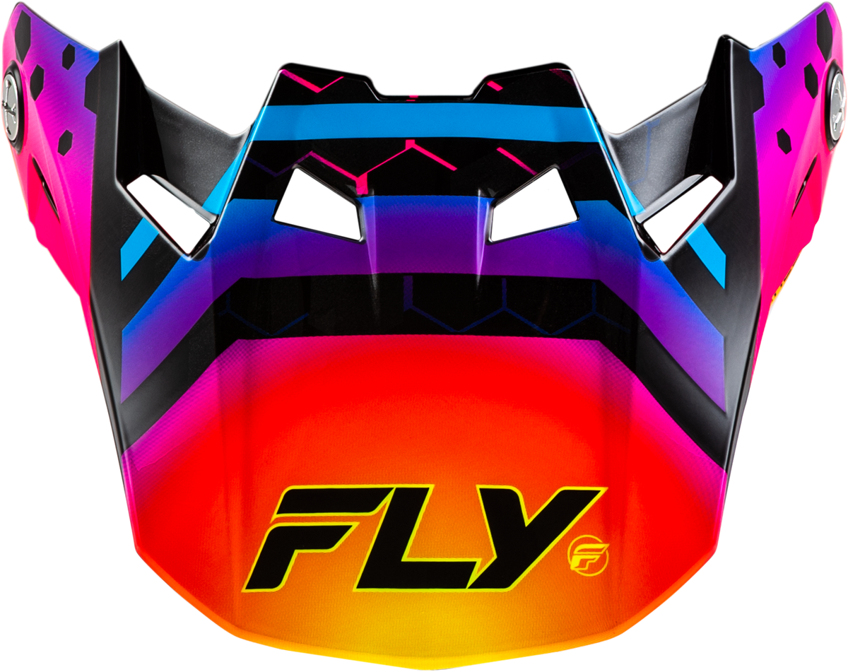 Formula Cc Tektonic Visor Black/Sunset Yl/Sm - 73-4340 - Fly Racing