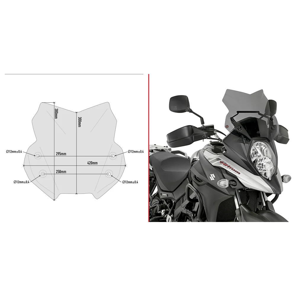 Windshield Specific Smoke Suz - 270-6671 - GIVI