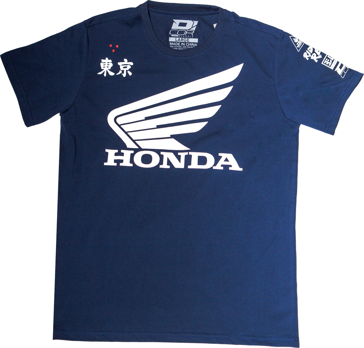Honda Factory T-Shirt Navy Lg - 862-81127L - DCOR