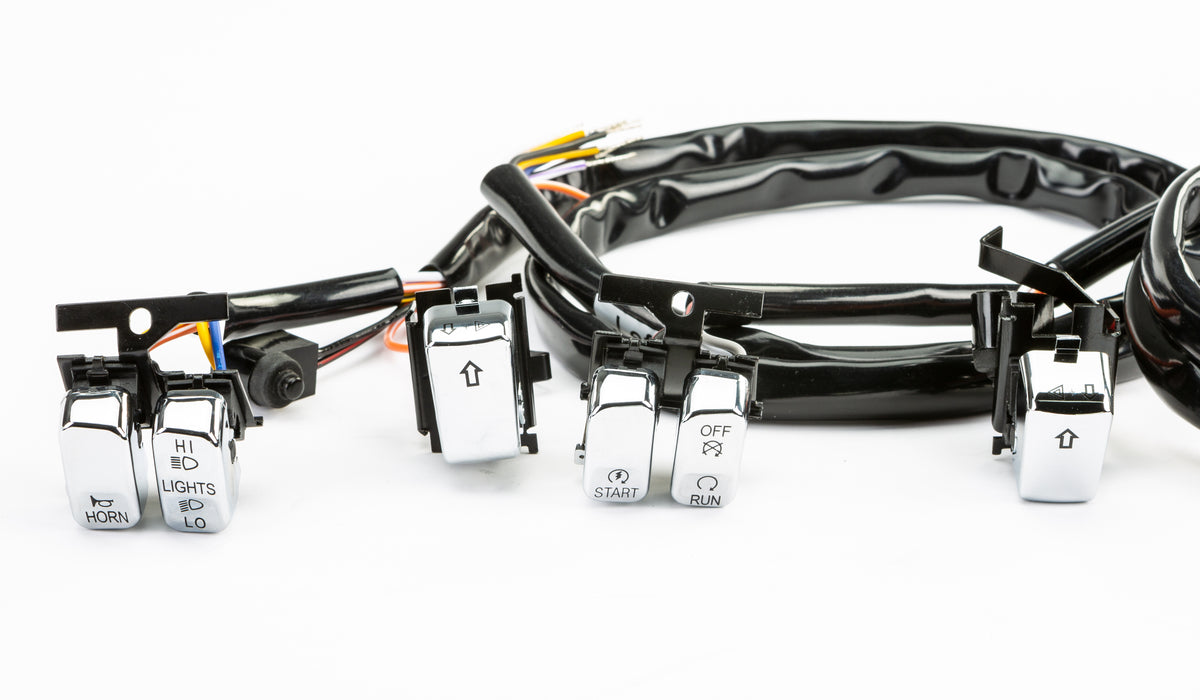 Hbar Switch Kit Chr/Blk Lettrs Xl 07-13 Fx 07-11 Softail - 820-50863 - HardDrive