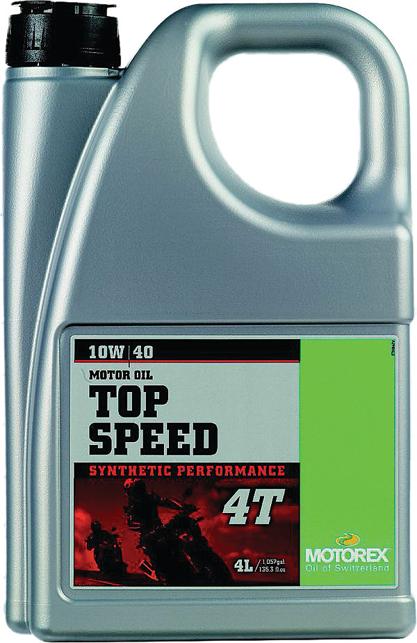 Top Speed Motor Oil10w40 4t 4l (4/Case  Sold Ea) - 580-0226 - Motorex