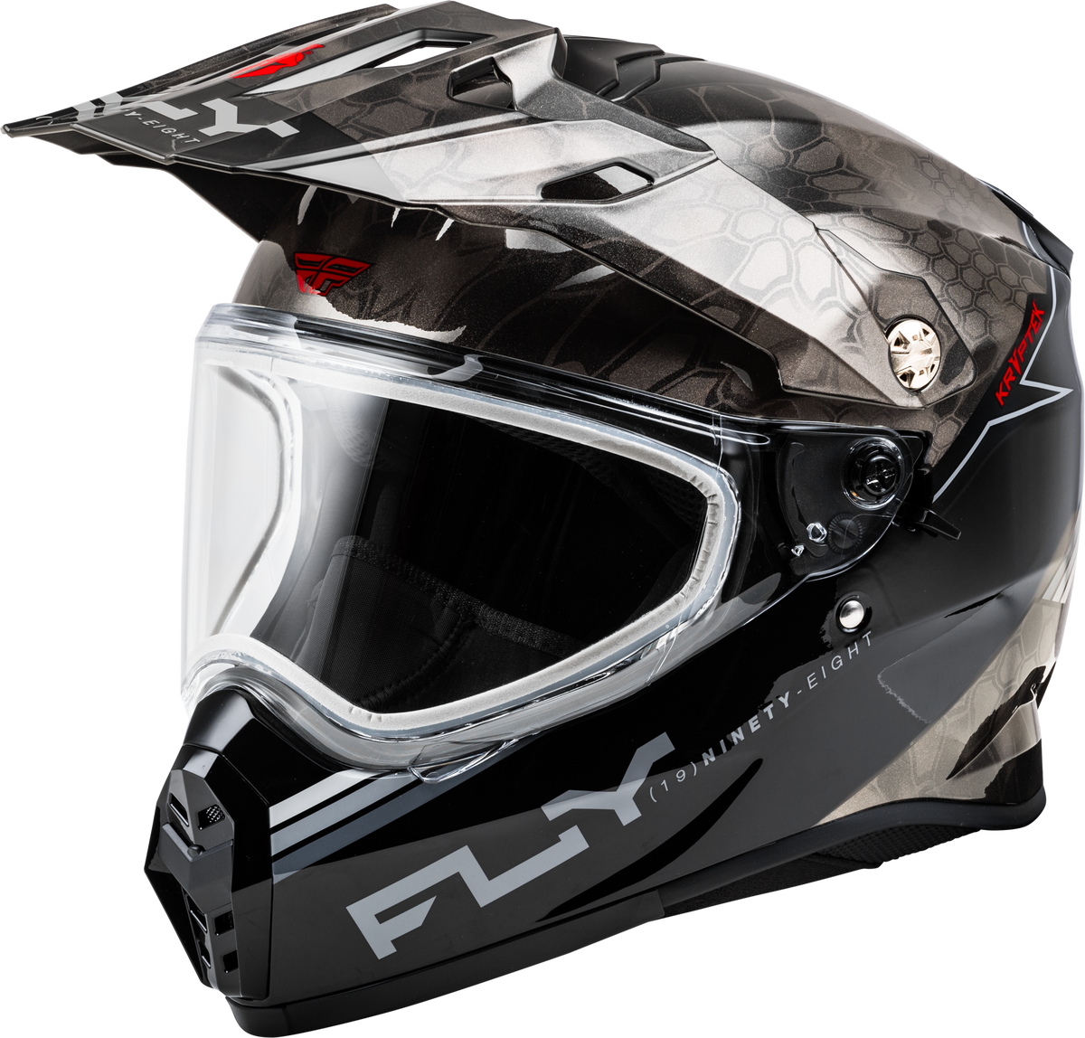 Trekker Cw Conceal Helmet Dual Shld Black/Grey/White Md - 73-31357M - Fly Racing