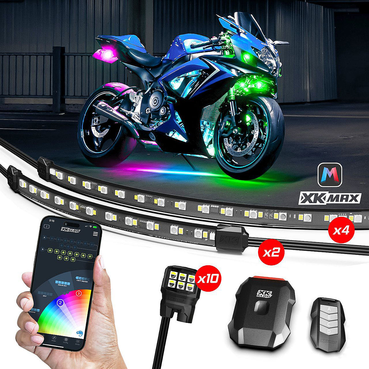 Xkmax Led Underglow Kit 16 Pc - 653-0190 - XK Glow