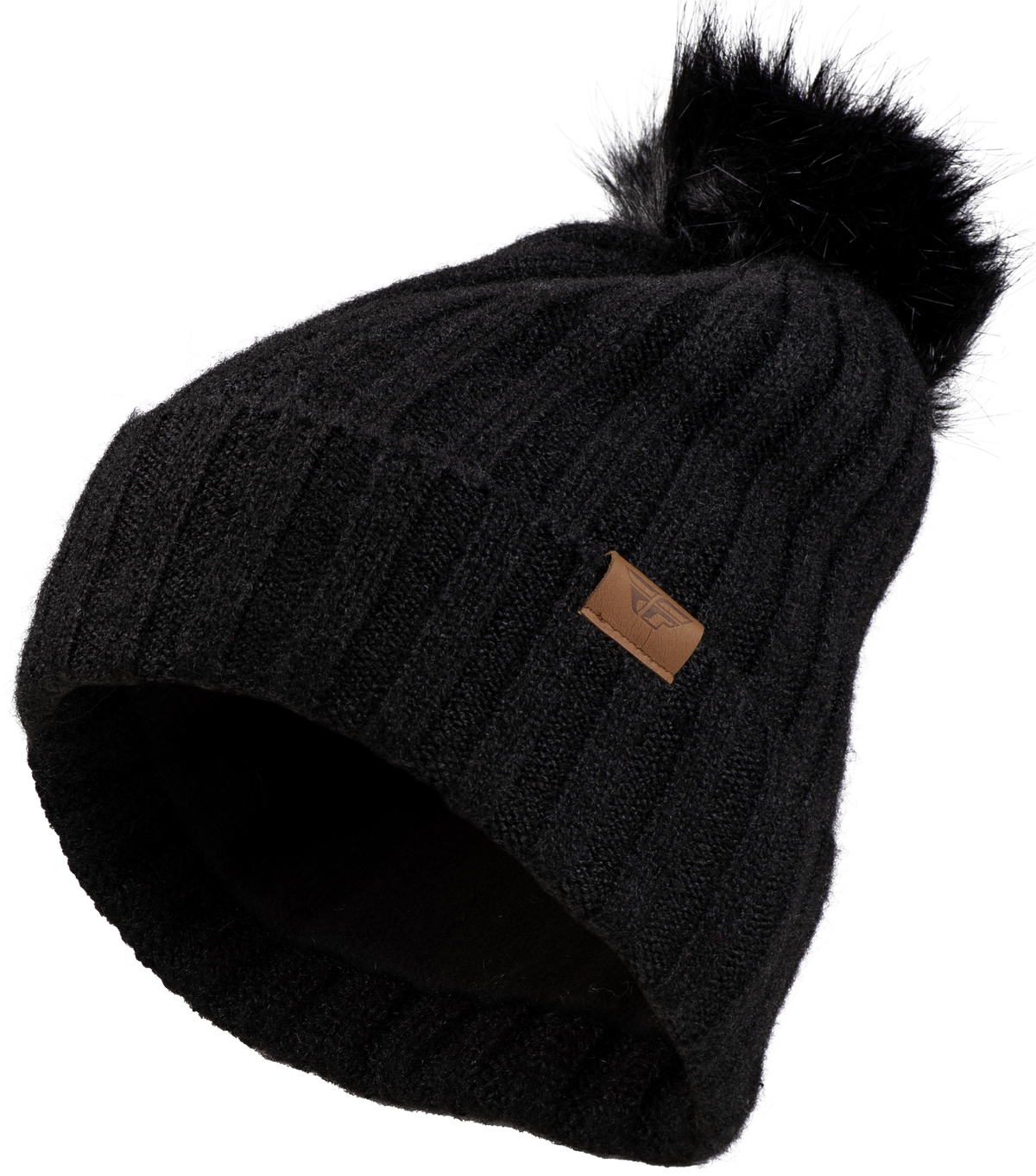 Fly Women'S Snow Pom Beanie Black - 351-0993 - Fly Racing