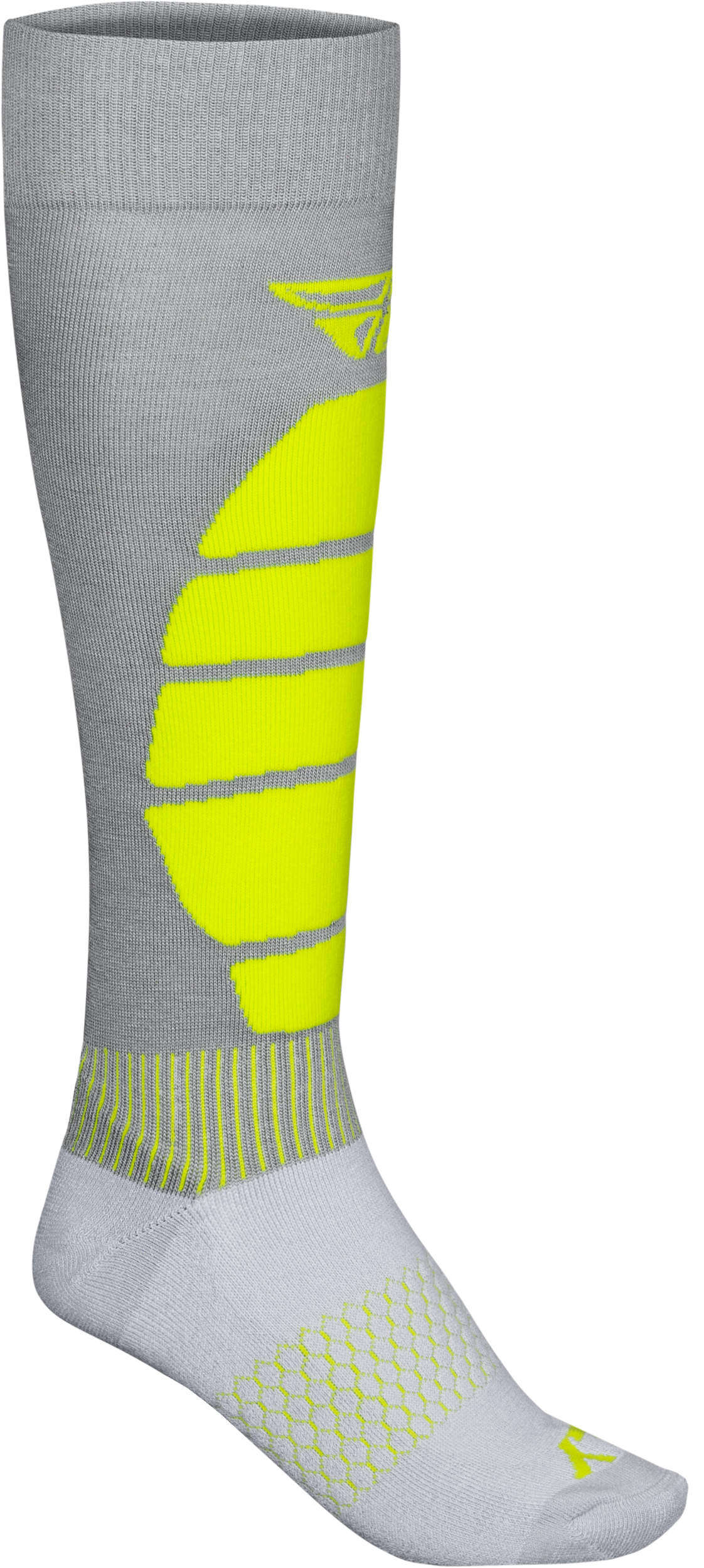 Snow Performance Coolmax Sock Grey/Hi-Vis Sm/Md - 350-0577S - Fly Racing