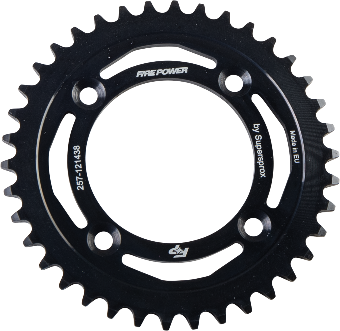 Rear Sprocket Steel 38t Blk - 257-121438 - Fire Power