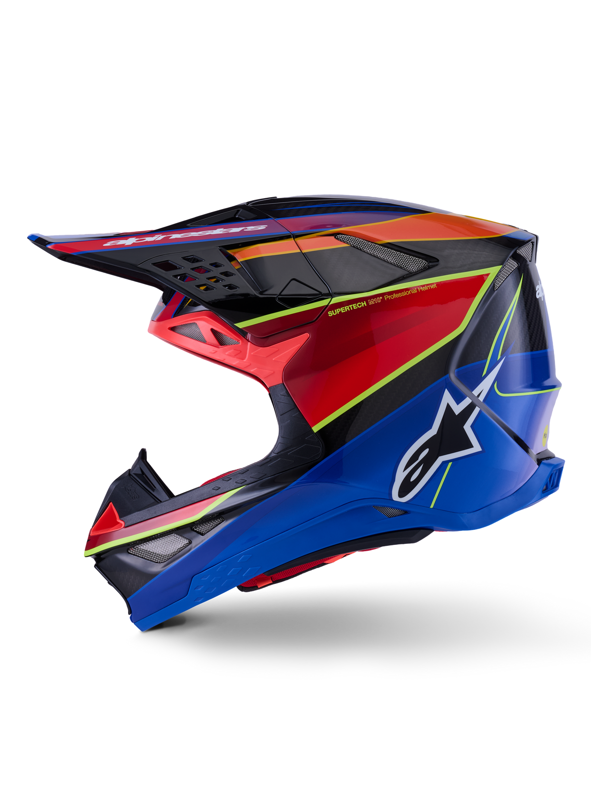 Supertech S-M10 Era Helmet Blu/Rd/Ylw Fluo Glossy Xl - 482-00186X - alpine star