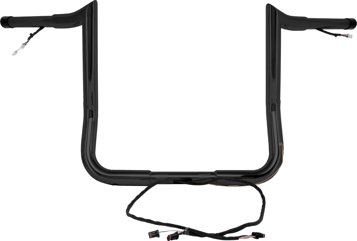 14" Monkey Bagger Bar Prewired Satin Black `14-23 Flh/Flt - 827-05604 - Bagger Nation