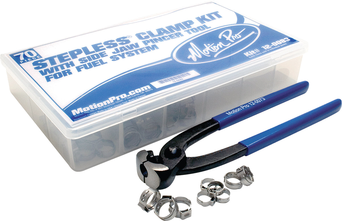 Stepless Clamp Fuel Line Fittings Kit 80/Pc - 12-0830 - Motion Pro