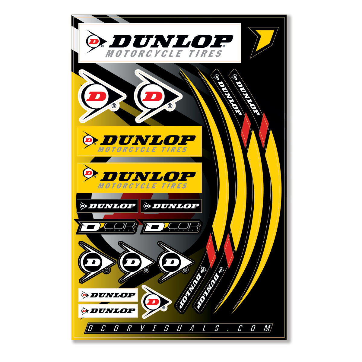 Decal Sheet 12 Mil Dunlop Decal Sheet 12 Mil Dunlop - 862-90117 - DCOR