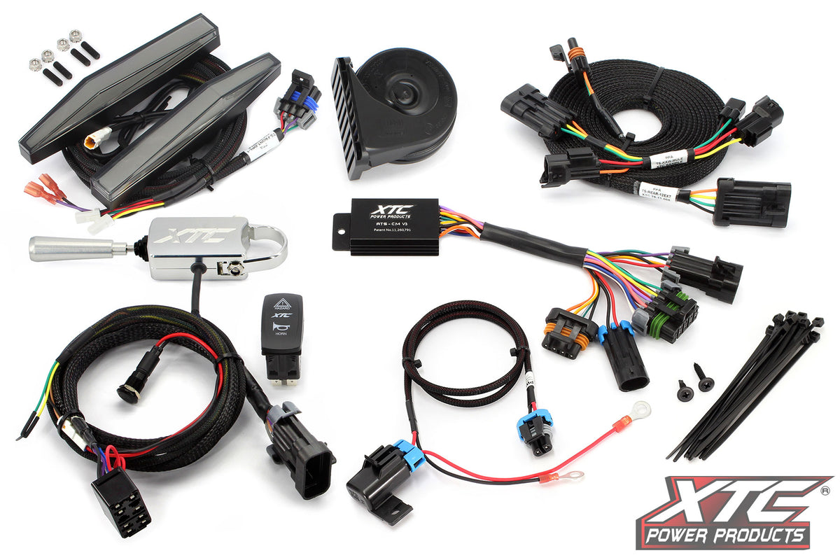 Auto Turn Signal Kit W/ Billet Lever And Front Drl Lights Kaw - 630-1392 - XTC POWER PRODUCTS