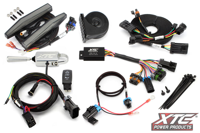 Auto Turn Signal Kit W/ Billet Lever And Front Drl Lights Kaw - 630-1392 - XTC POWER PRODUCTS
