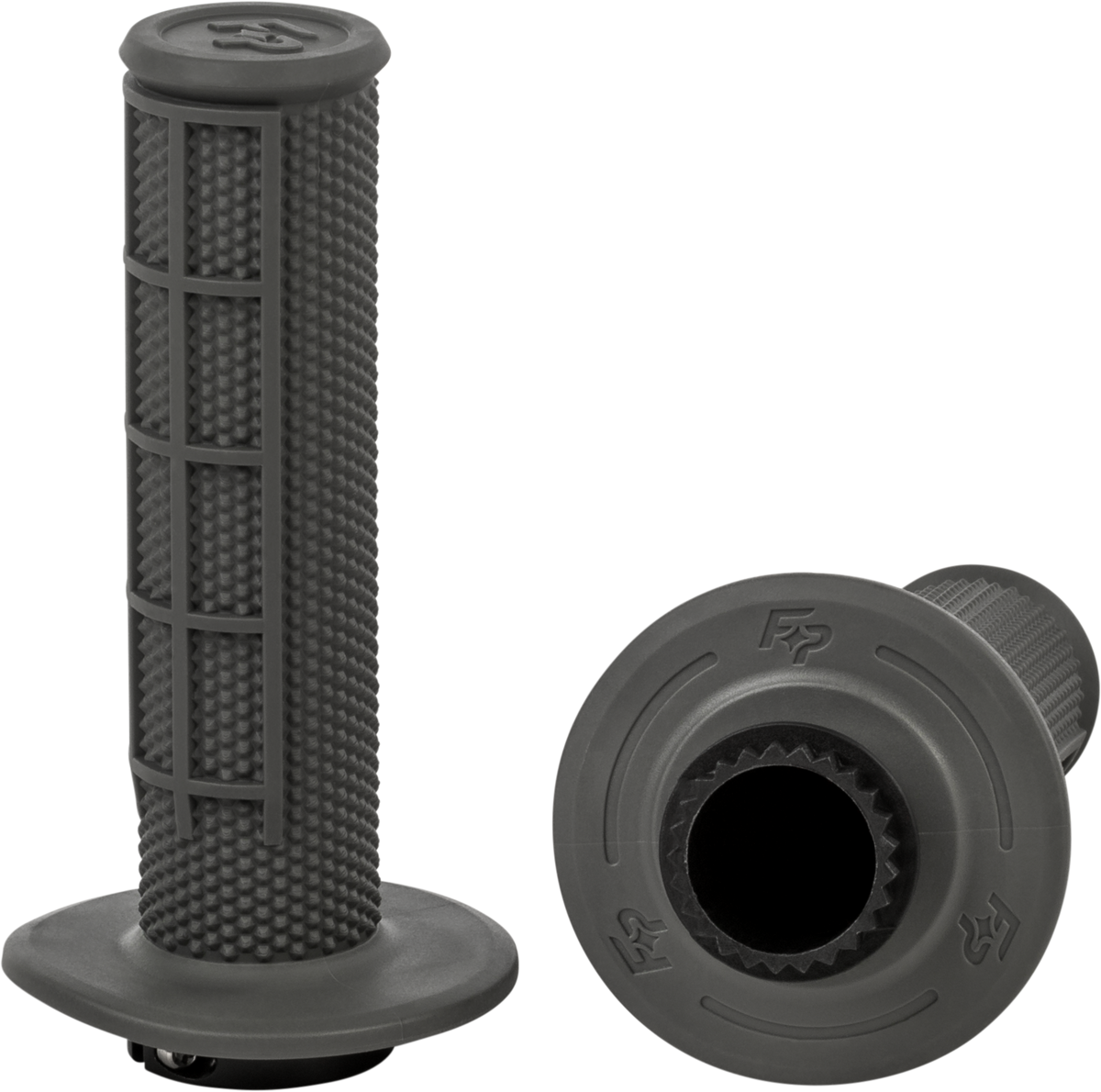 Control Mx Lock-On Grips Grey Half Waffle - 24-0202 - Fire Power
