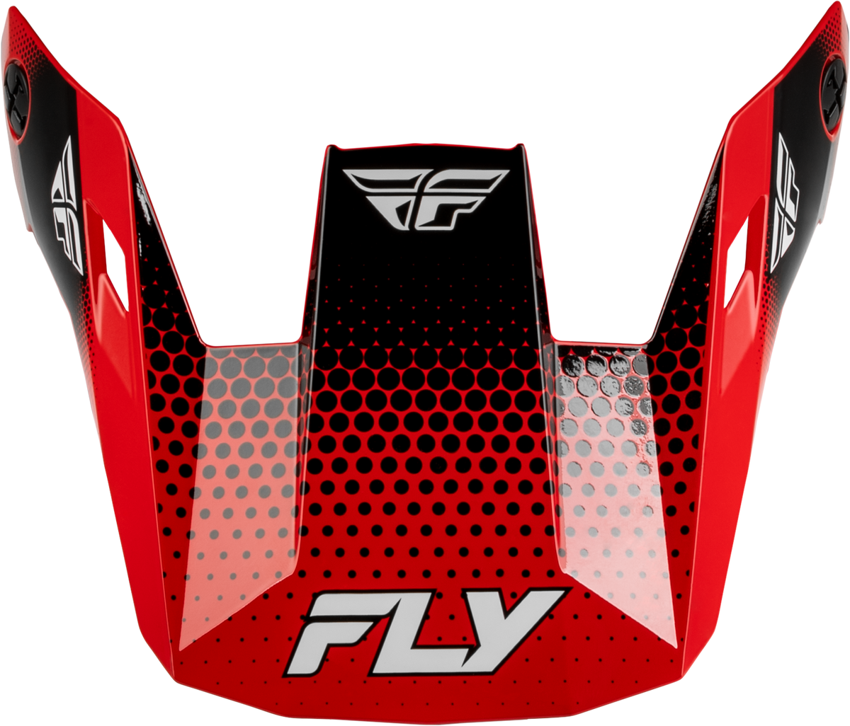 Rayce Sonar Helmet Visor Red/Black/White Xs-Lg - 73-3651VM - Fly Racing