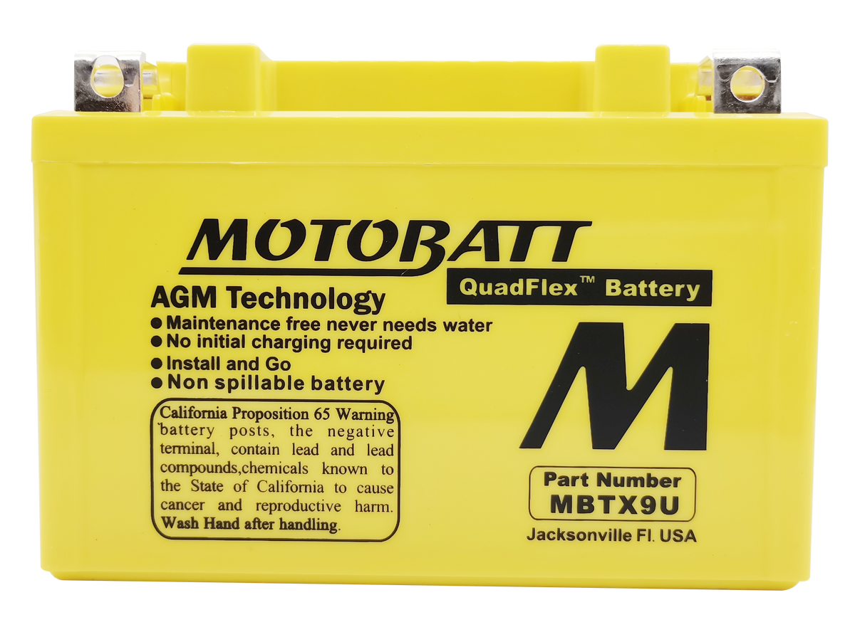 Battery Mbtx9u Sealed Factory Activated - 491-1006 - Motobatt
